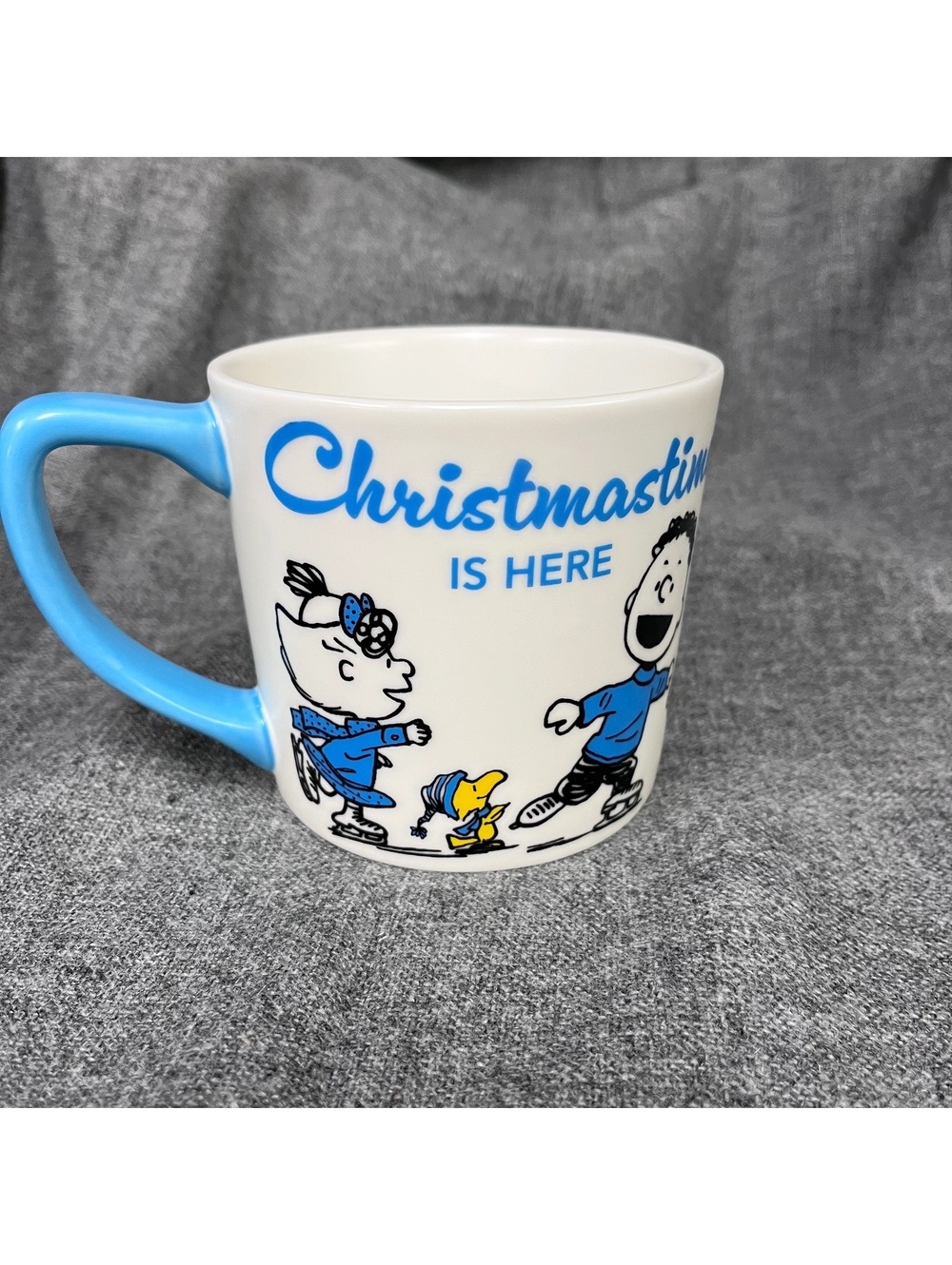 Peanuts - Christmastime is Here Ceramic Mug, 14oz, Blue